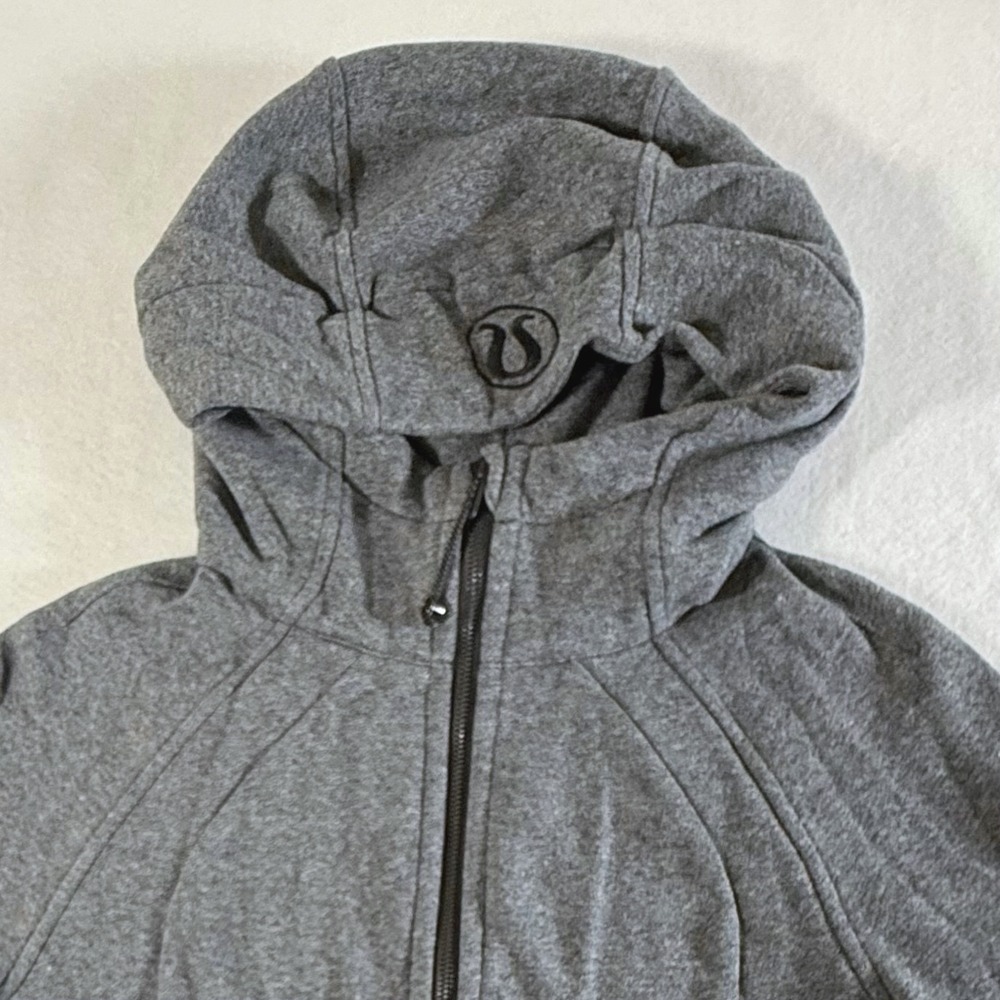 Lululemon Scuba Hoodie Womens 10 Full Zip Fleece Heathered Grey